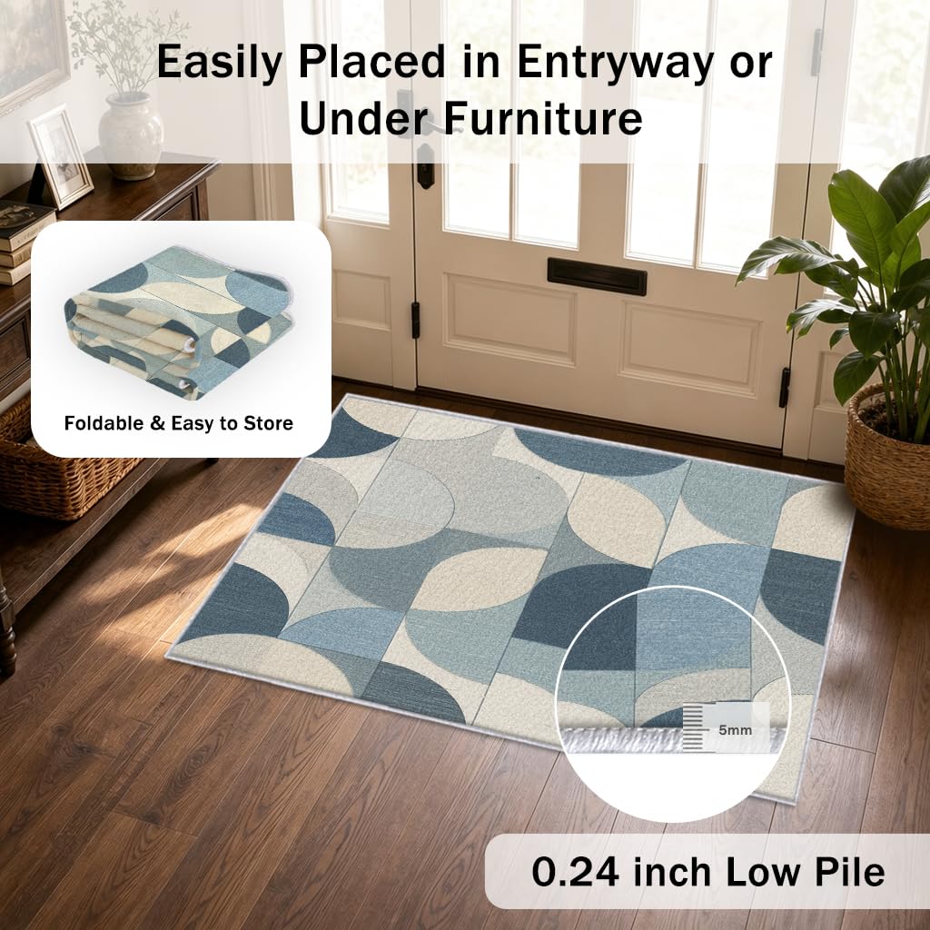 Tapis Mid Century Salon Chambre Interieur 140x200 cm