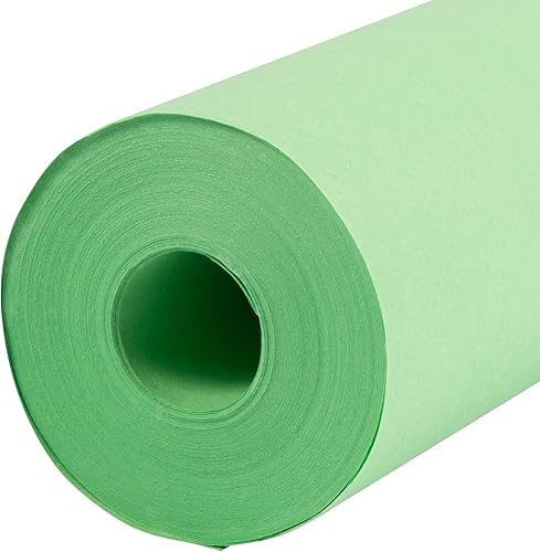 Miniatura 1 de Rollo de papel kraft verde claro de 18 x 1200 pulgadas (100 pies), 45 libras de grosor, papel de manualidades para la escuela, papel de color