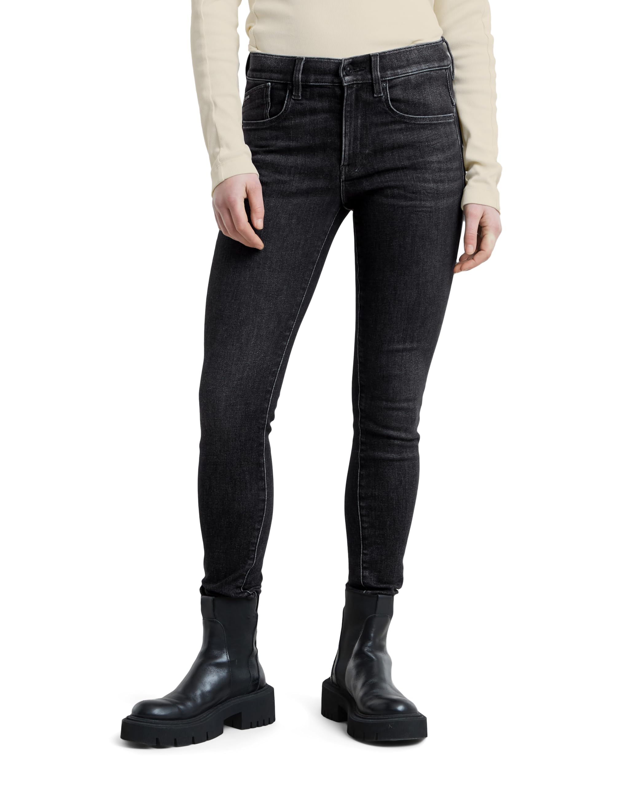 G-STAR Damen Lhana Skinny Jeans, Grau (Worn in fossil D19079-D535-G734), 27W / 28L