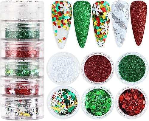 Miniatura 10 de Acción de Gracias, otoño, 3D, Ginkgo Biloba, lentejuelas con purpurina, 6 colores mezclados de hojas de otoño con purpurina para uñas de otoño para