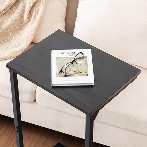 Miniatura 7 de AMHANCIBLE Mesas C HET02BBK - Juego de 2 bandejas de TV, mesa de sofá para espacios pequeños, mesitas de noche para sala de estar, dormitorio,