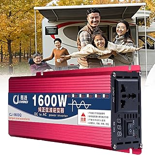 Falownik Samochodowy,5000 W 12 V / 24 V-220 V,Inteligentna Kontrola Temperatury ChłOdzenie Wentylatora,UrząDzenie PrzypominająCe BrzęCzyk,LodóWka,Klimatyzator,ZamrażArka,Pralka,24V-220V-1600W