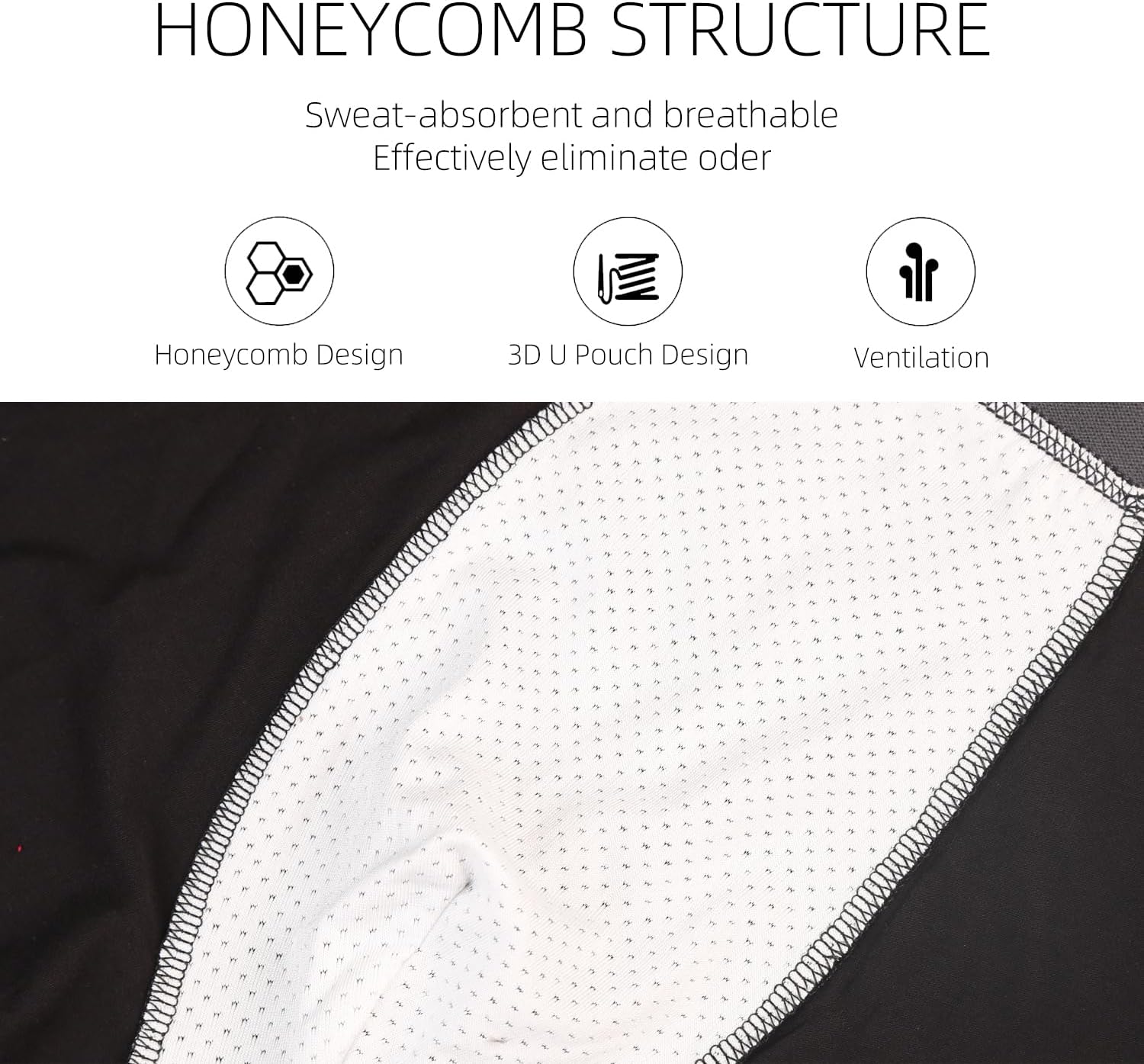 Men's Underwear Boxer Briefs Comfortable Breathable Bamboo Viscose Fiber with 3D Expansion Pouch Design 5 Packs - Image 3