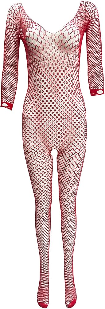 ZUYPSK Women Ladies Fishnet Bodysuit Hollow Out Tights Full Body Babydoll Lingerie Bodystockings Underwear