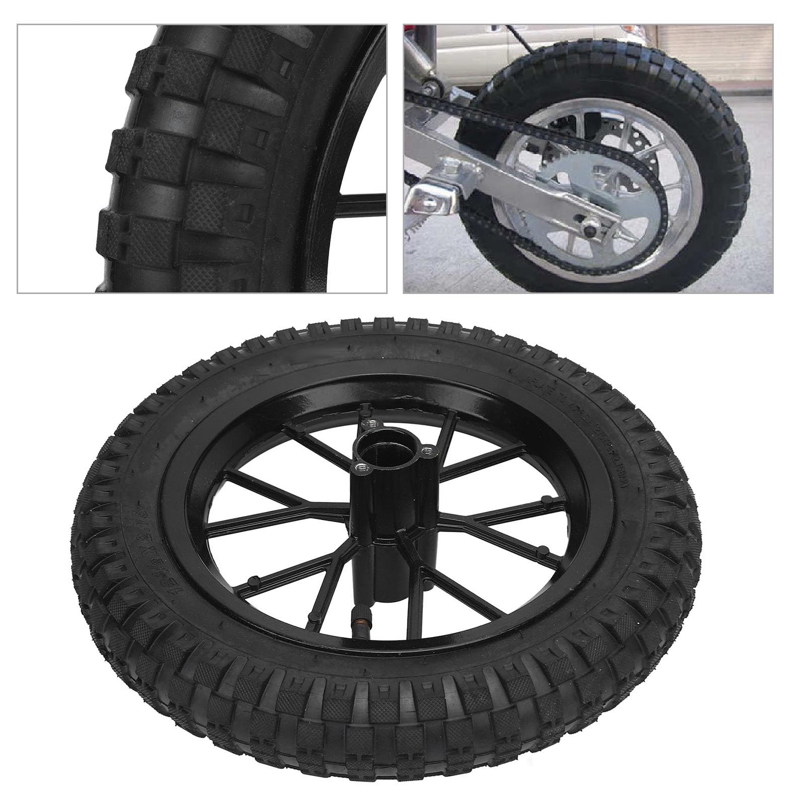 Jante de Roue Arrière 12,5 X 2,75, Adhérence Améliorée, Traction Supérieure, 2 Temps, 47 cm³, 49 cm³, Pocket Bike