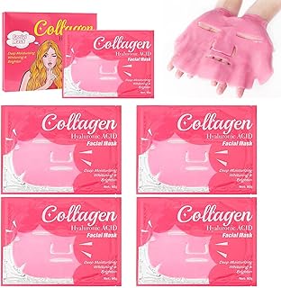 Coberturas Faciais Cuidados com a Pele - Cuidados com a Pele Facial Colágeno - Capas faciais hidratantes hidratantes e revitalizantes para pele seca, oleosa, sensível e cansada, 5 Sritob