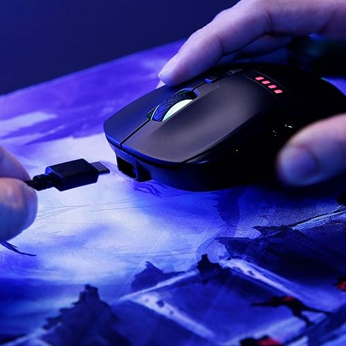 Vista 3 de Acer Predator Cestus 350 Mouse inalámbrico para videojuegos NVIDIA Reflex - Hasta 16000 DPI - Iluminación RGB - 8 botones programables - Memoria