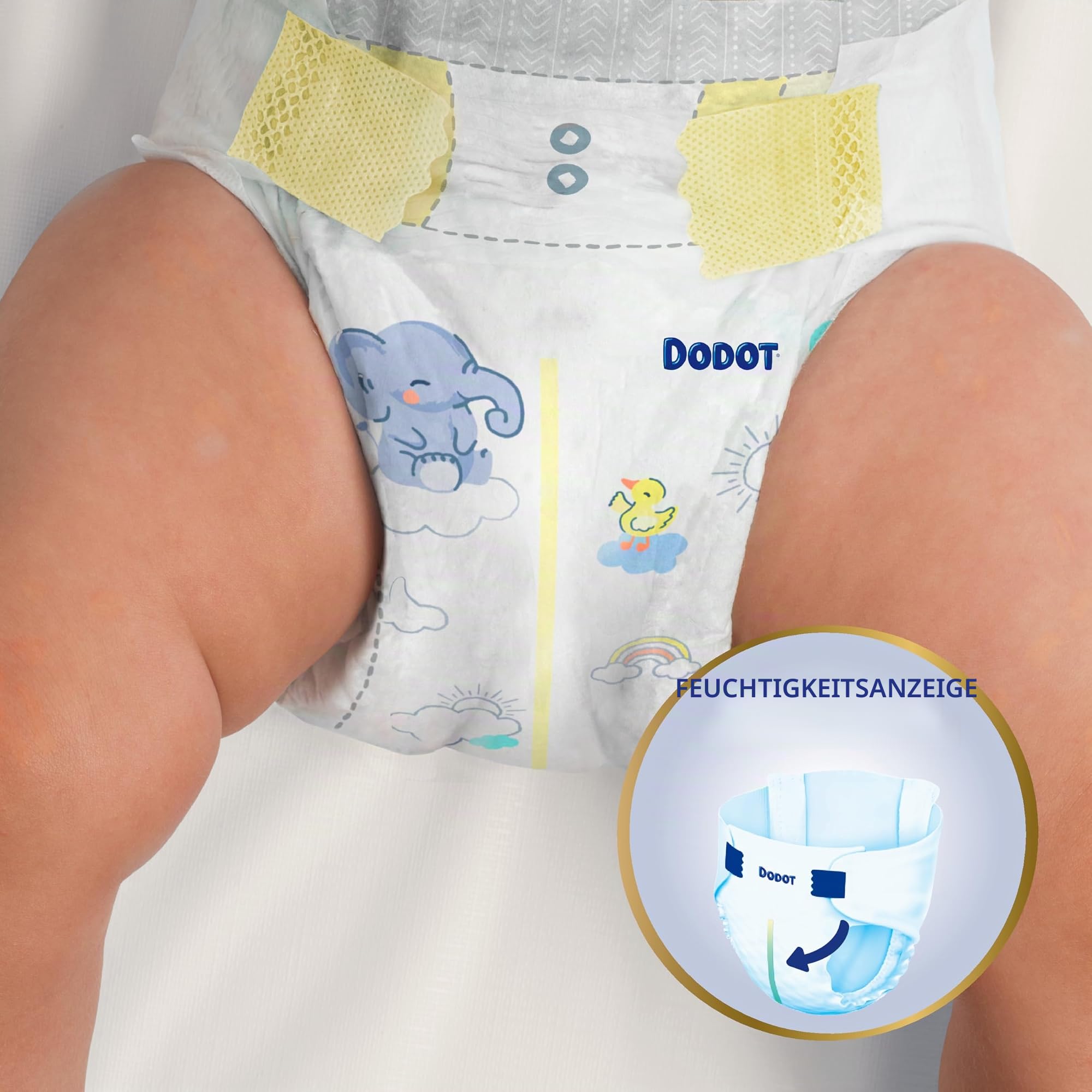 Dodot Bebé Sensitive Windeln, Größe 5, 11-16 kg, 168 Windeln und 4 Hose, Geschenk, optimaler Hautschutz, deDodot, Monatspack