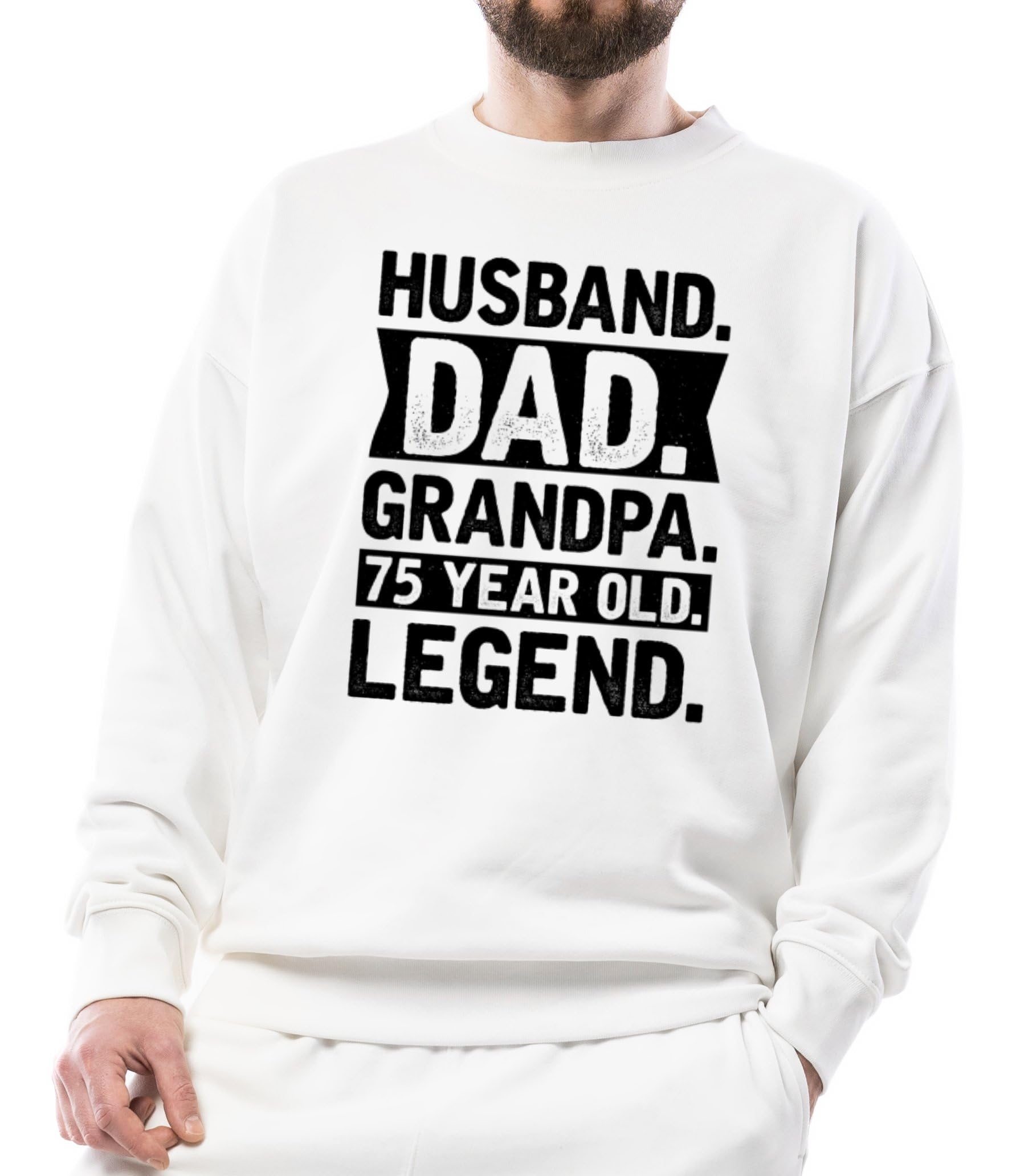 seek buy love Husband Dad Grandpa 75 Year Old Legend Unisex Sweatshirt Birthday Gift for Men Fun Gift for Grandfather Father-picture-10