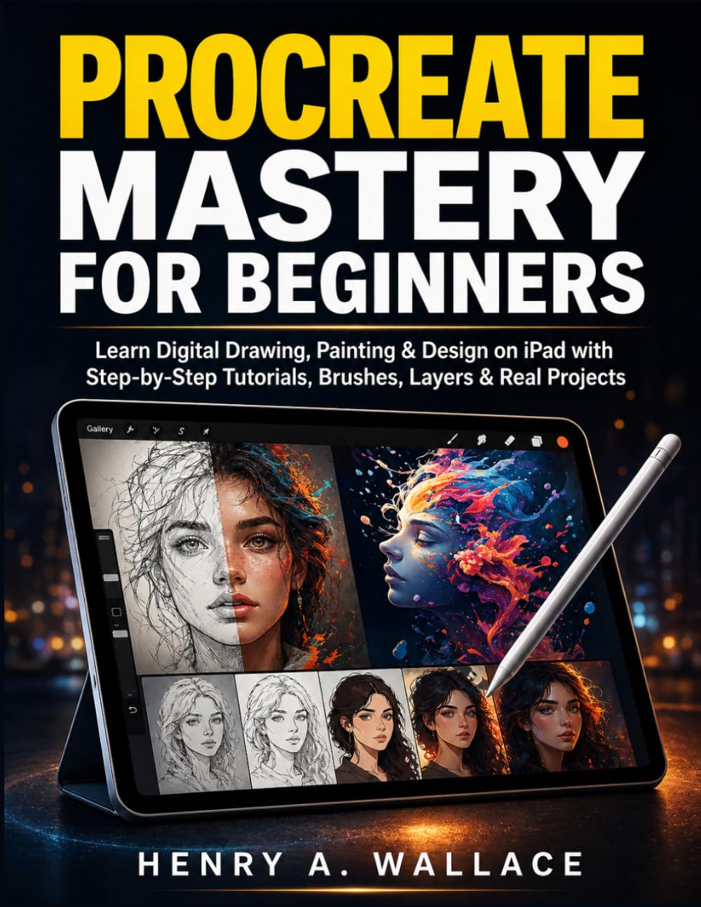 Procreate Mastery For Beginners: Learn Digital Drawing, Painting & Design on iPad with Step-by-Step Tutorials, Brushes, Layers & Real Projects