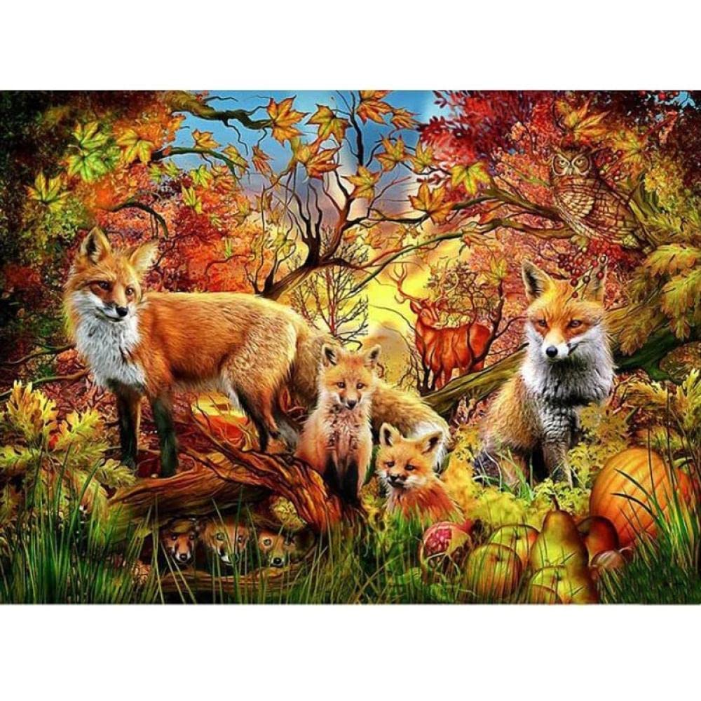 Puzzle animal en bois 4000 pièces renard grand format et jeu adulte de salon