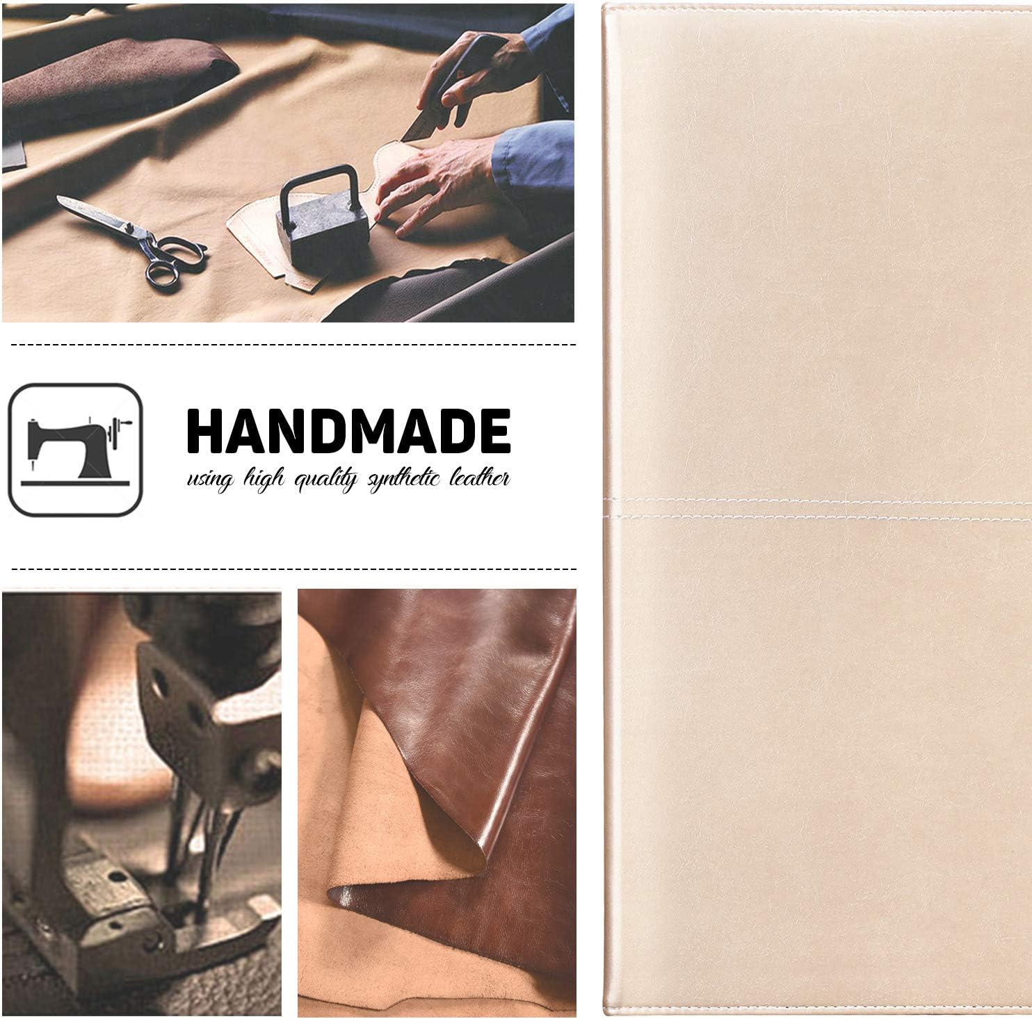 Toplive Padfolio 3 Ring Binder (1'' Round Ring) Business Portfolio Folder for Interview, Conference and Presentation, Gold : Office Products