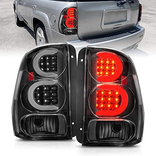 Miniatura 2 de AmeriLite Par de luces traseras de tubo LED tipo C para Chevy Trailblazer/EXT 2002-2009 - Lado del conductor y del pasajero