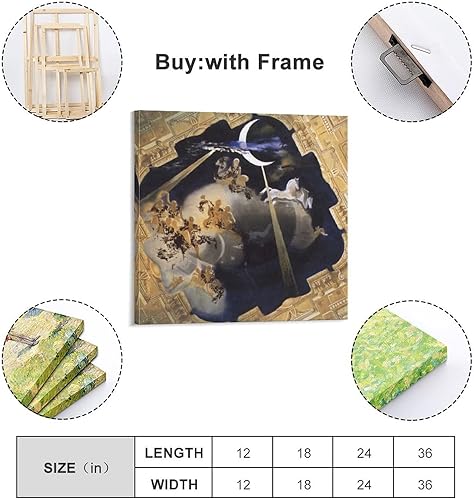 Vista 175 de 40 pinturas famosas de Dali - Salvador Dalí - El Ángelus arquitectónico del mijo - Póster artístico en lienzo y arte de pared, póster moderno