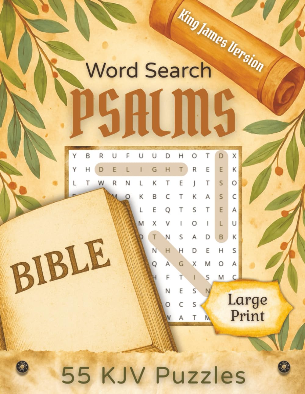 KJV Proverbs Word Search Puzzle Book: King James, Book of Psalms Word Search Book | 8.5 x 11 | Relaxing Puzzles for Faith & Encouragement, Great for Gift-giving (KJV Word Search Bible Series)