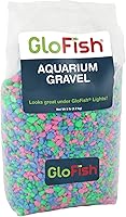 GloFish Pink/Green/Blue Mix Aquarium Gravel 5 lbs - Vibrant Glowing Substrate for Fluorescent Fish Tanks