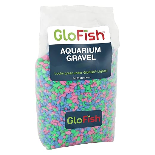 GloFish Aquarium Gravel, Pink/Green/Blue Mix, Complements GloFish Tanks, 5 Pounds