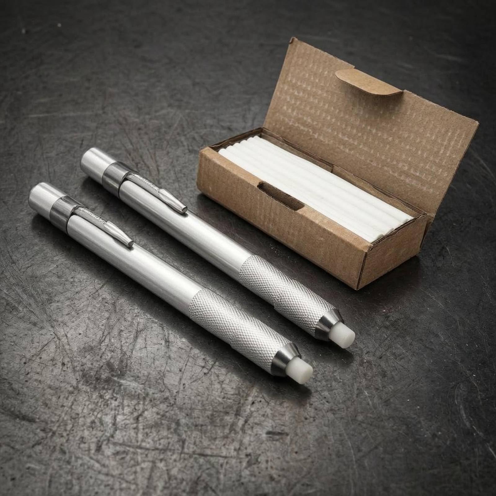 Harilla 2 Pièces Porte-crayon Pierre avec Recharges Savon Boîte Incluse Grip Ergonomique pour Précision Lors des Projets Techniques Adapté au Artisanat Bricolage