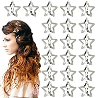 Vista 1 de 20 pinzas para el cabello de estrella, pinzas para el cabello de estrella plateada, pinzas para el cabello de estrella antideslizantes, pinzas