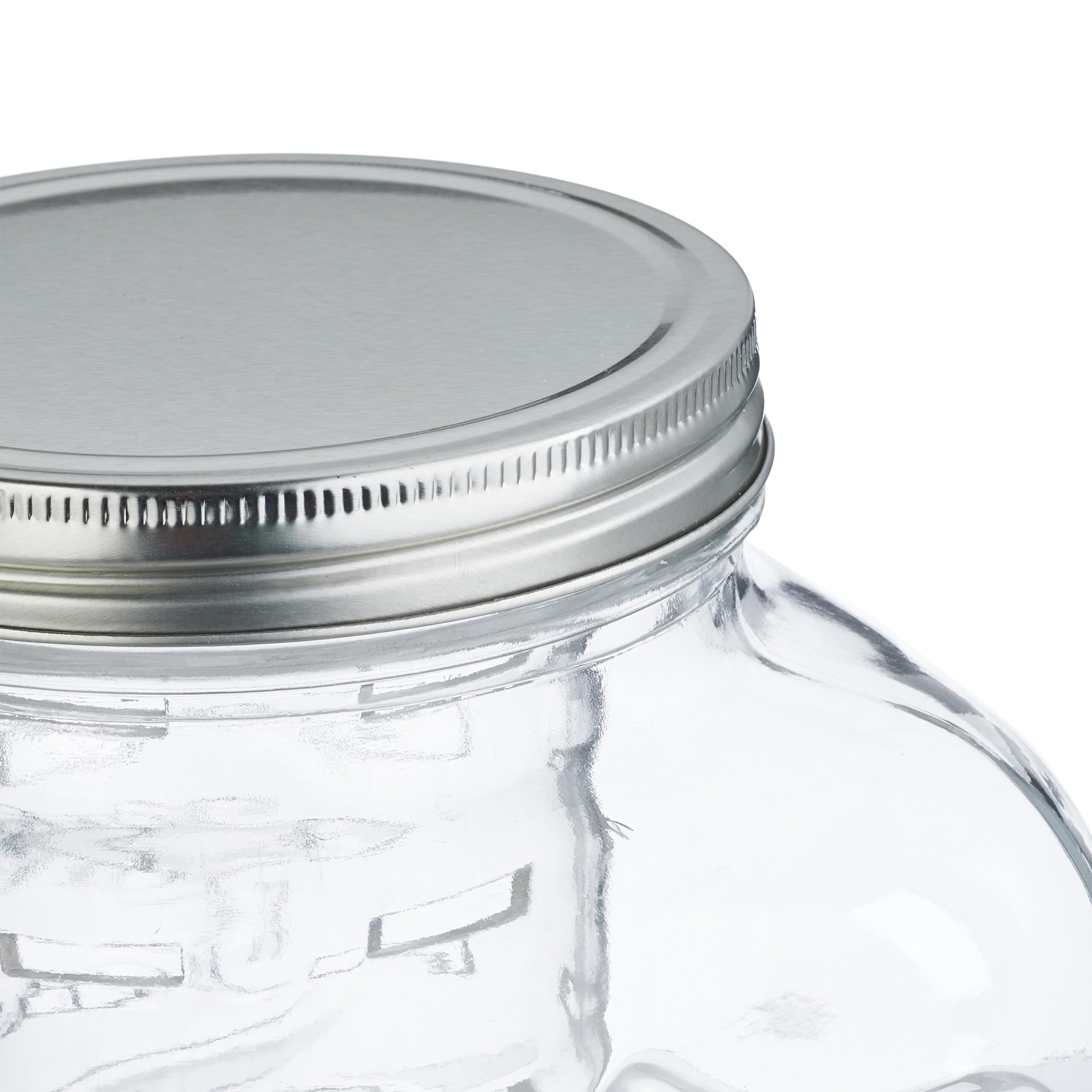 Relaxdays 2 Dispenser in Vetro per Bevande, Erogatore con Rubinetto in Acciaio Inox 4 L, Distribuitore Acqua e Limonate