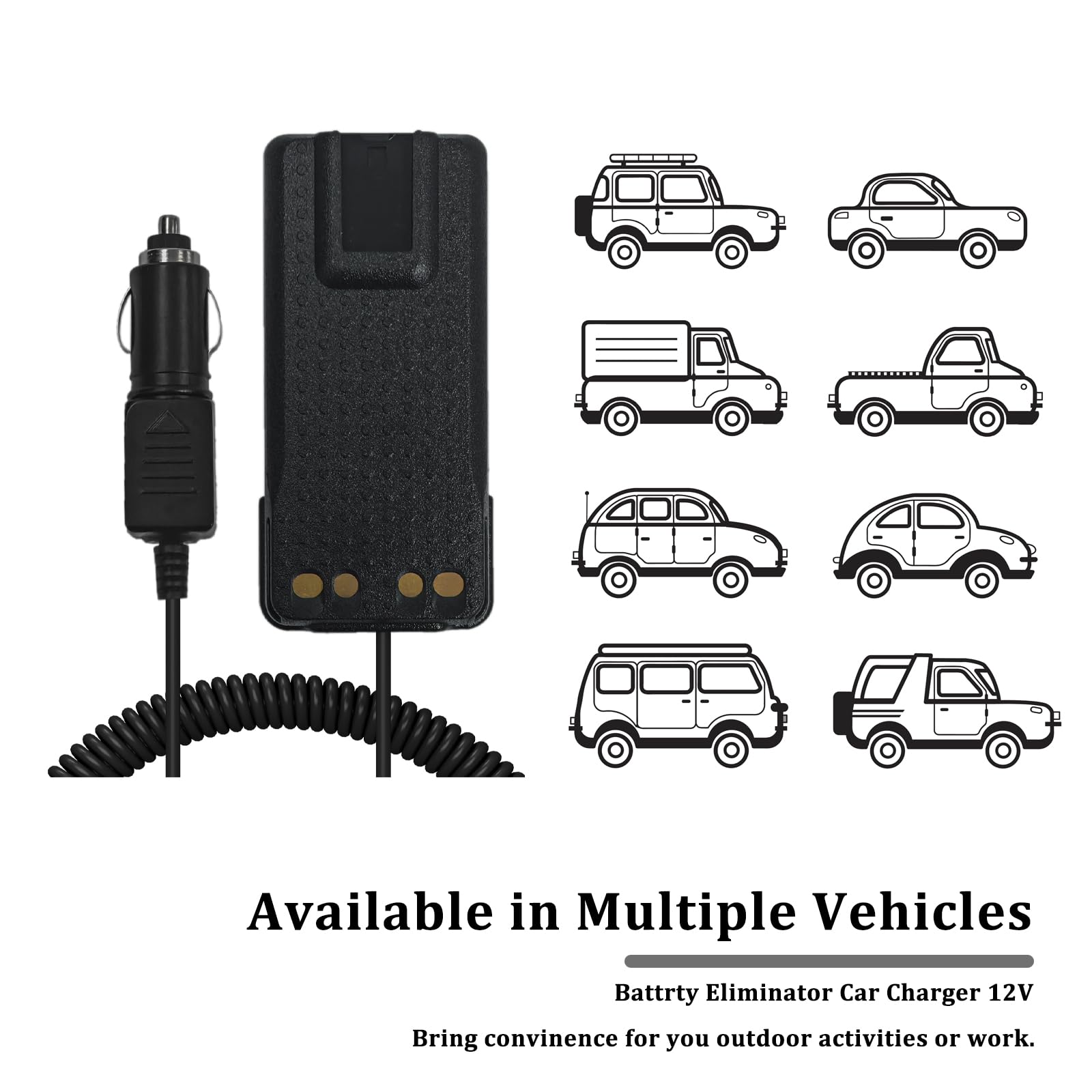 PMNN4409AR Battery Eliminator Car Charger PMNN4409 for XPR3300 XPR7550 GP328D APX4000 GP338D Radio