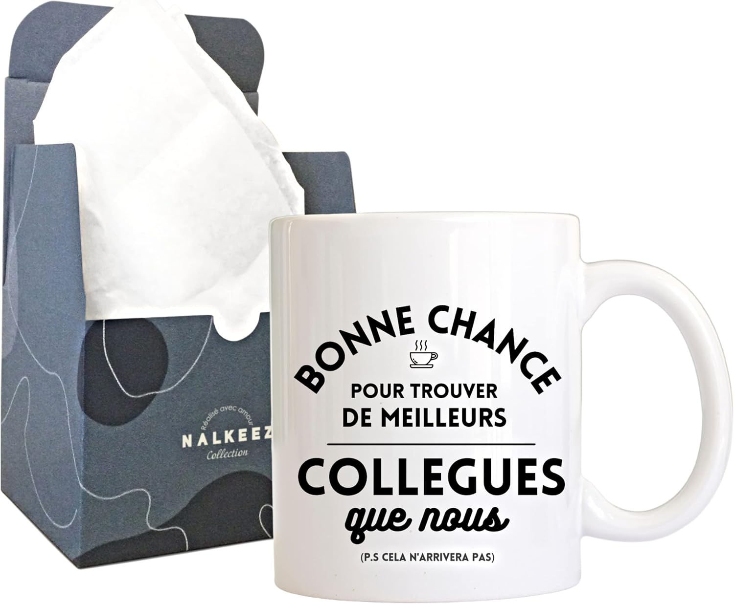 NALKEEZ Mug - Cadeau Départ Collègue De Travail -Tasse Humour A Offrir