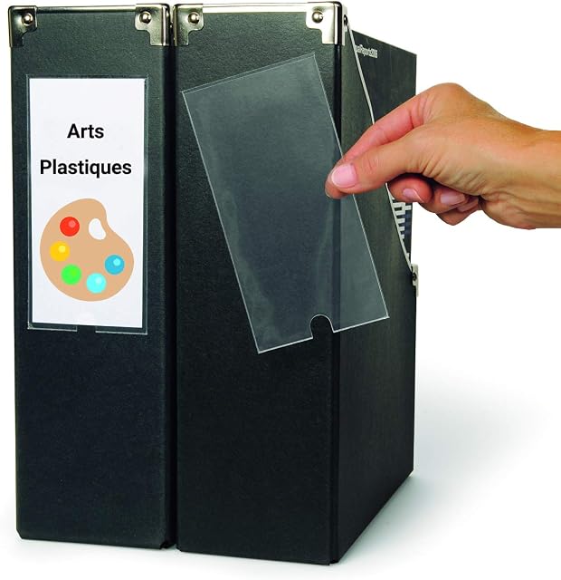 3L Label Holders Polypropylene Self-adhesive 62x150mm Ref 10345 [Pack of 6]