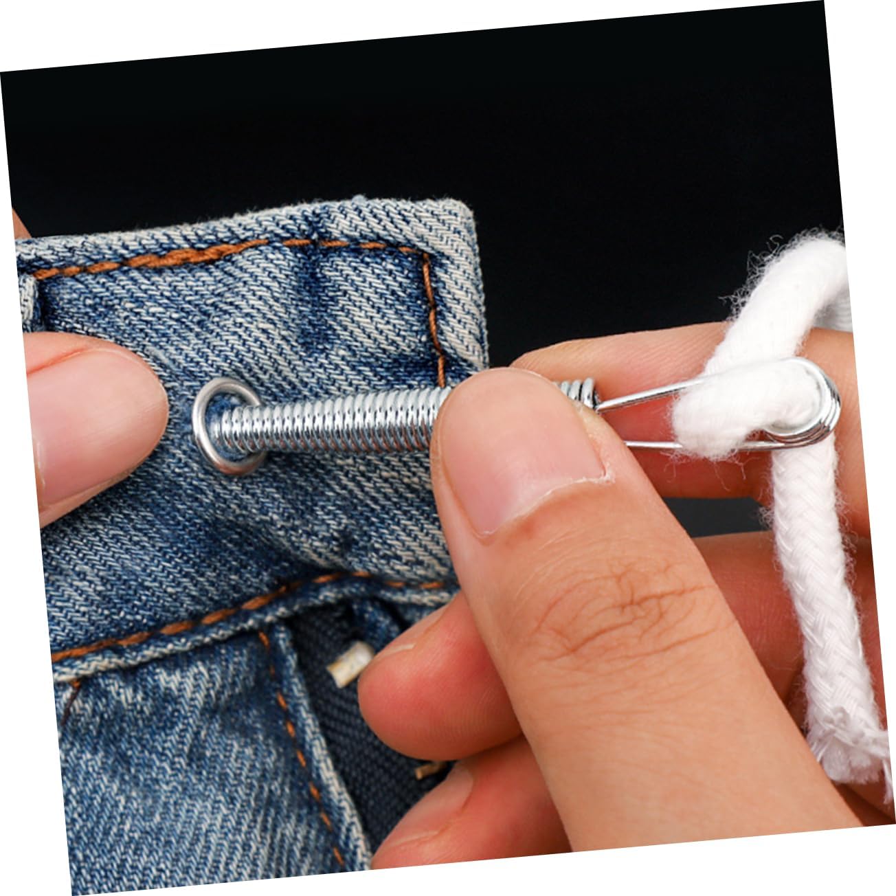 Angoily 2 Pcs Hand Sewing Threader DIY Threader for Rope Metal Yarn Needle Home Sewing Accessory Easy Thread Puller for Drawstring