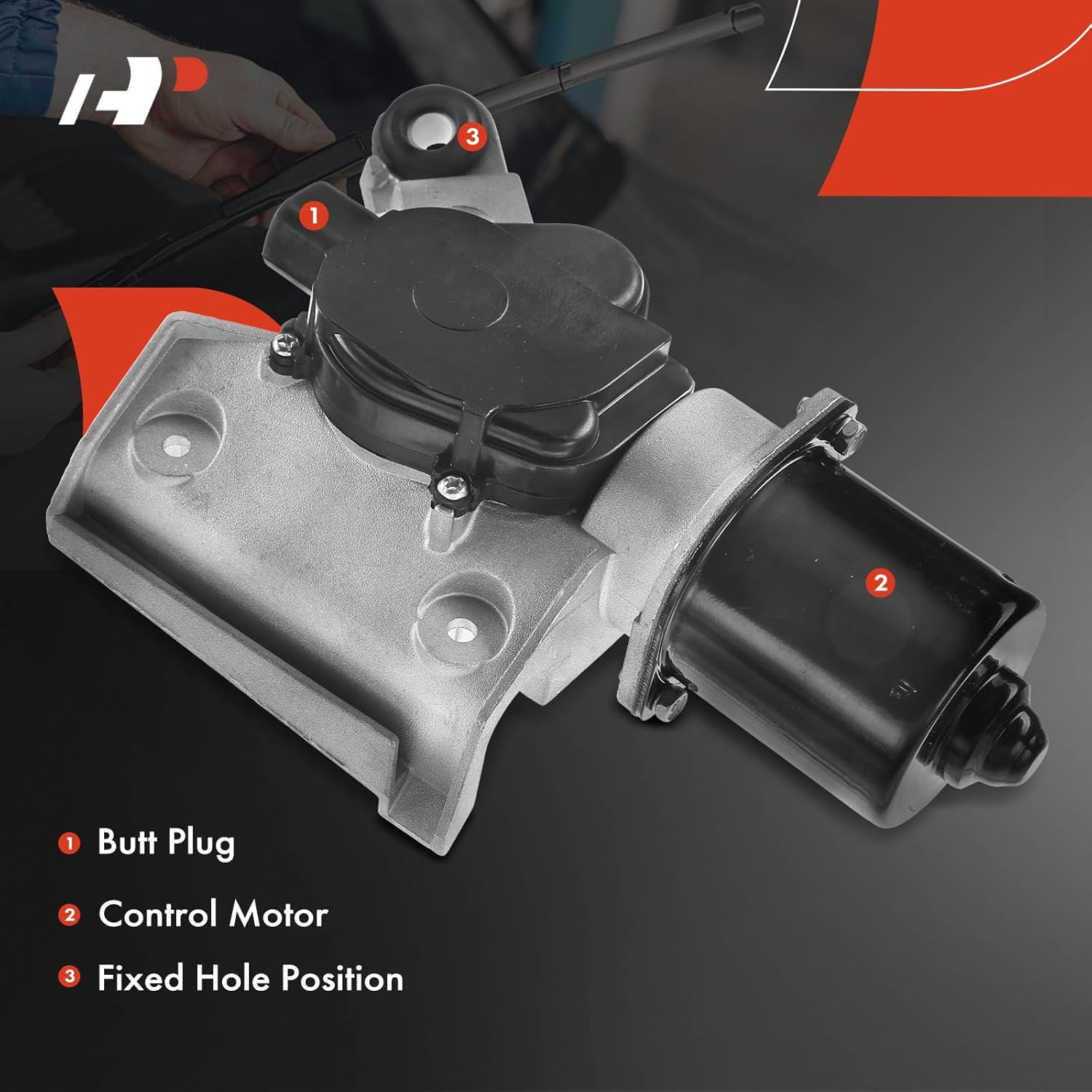 A-Premium Front Windshield Wiper Motor Compatible with Nissan Frontier 2005-2008 Crew Cab Pickup/Extended Cab Pickup, Pathfinder/Xterra 2005-2008 Sport Utility, 5-Pin