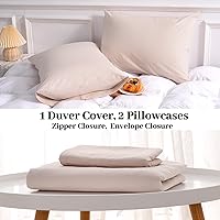 Vista 206 de NEXHOME PRO Funda de edredón Twin XL 100% algodón lavado, transpirable, duradera, texturizada, similar al lino, juego de ropa de cama para el hogar