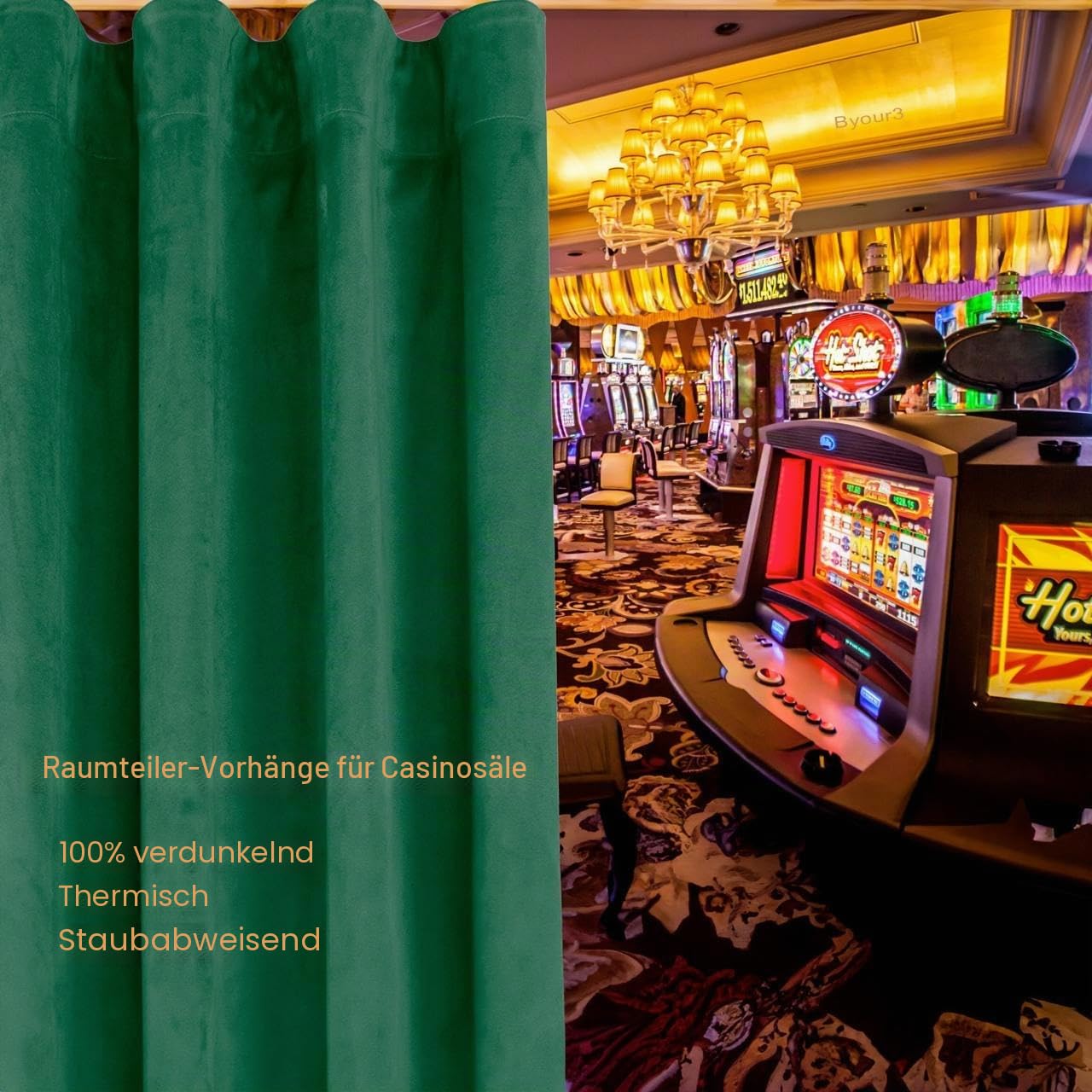 Byour3 - Grünes Tischspieltuch - Quadratische oder rechteckige Pokerkarten Buraco-Turnier Weihnachtstischdecke Schutz für Brettspiele Grünes Billard (12 Sitzer 250x145 cm)