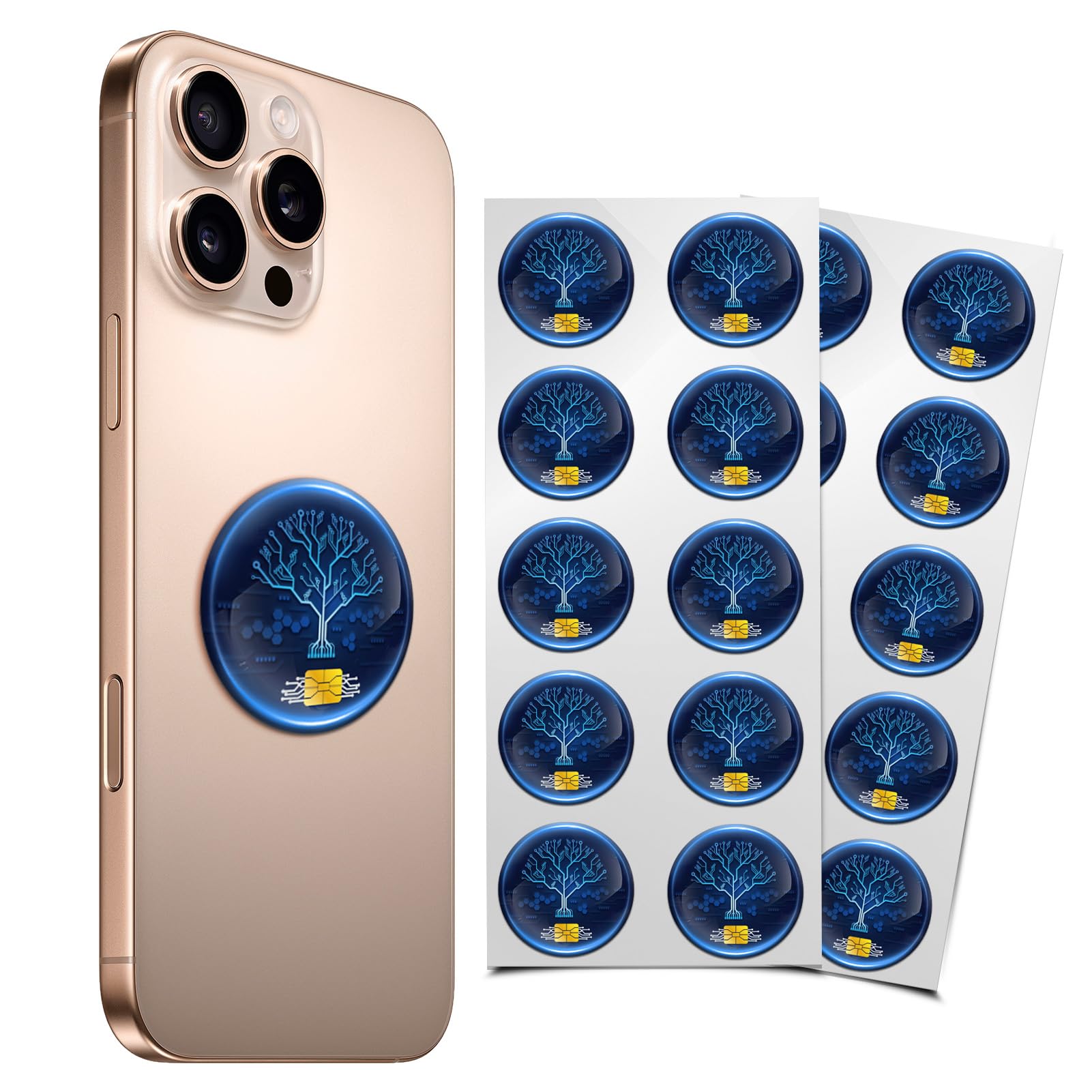 20 Pcs Phone Protection Stickers Neutralizers for Smart Phones/Tablets/Laptops/Computer/WiFi/Priner/TV Electronic Devices Blockers