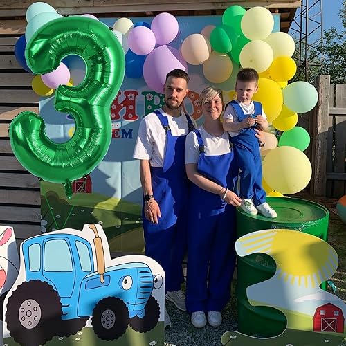 Vista 20 de TONIFUL Globo digital 2 verde de 40 pulgadas para decoración de cumpleaños, boda, fiesta de aniversario Número 2