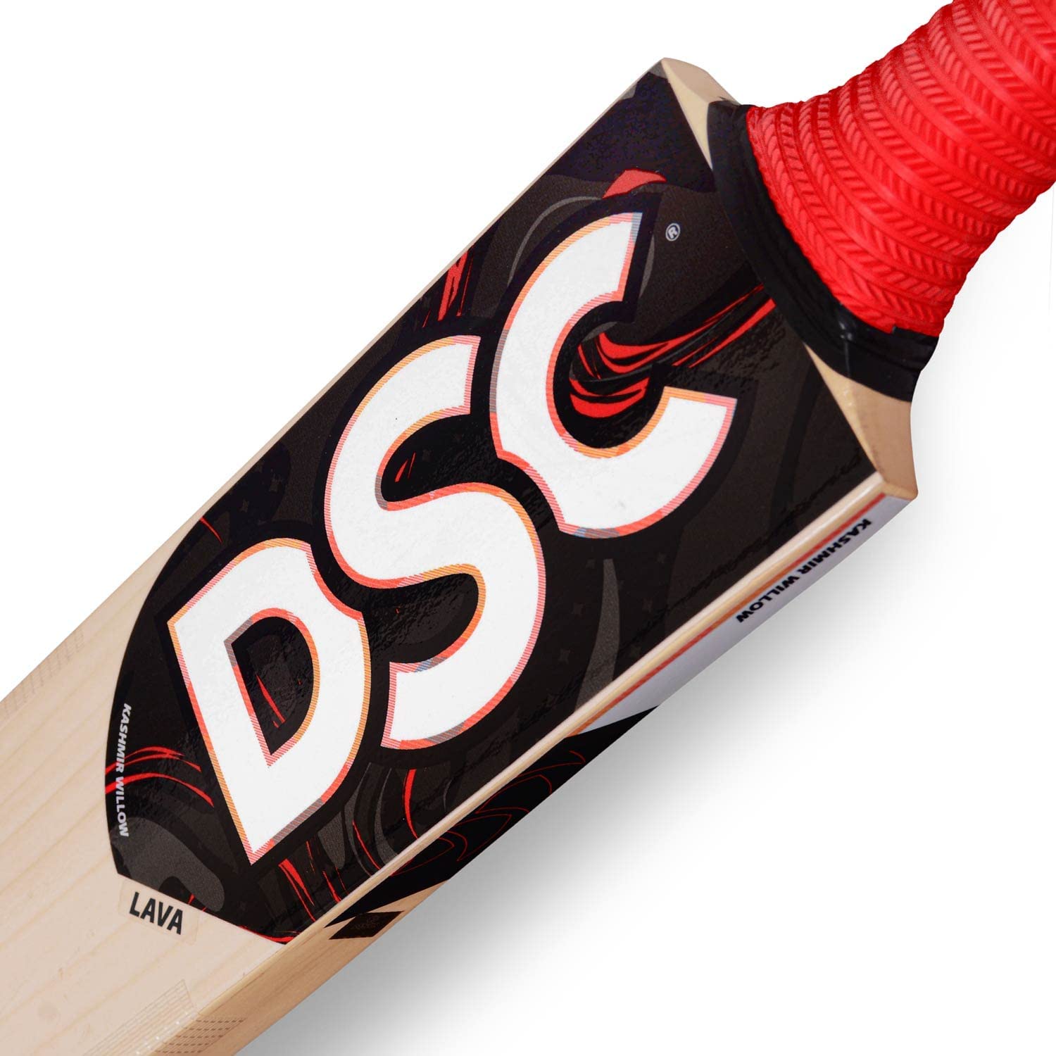 DSC Lava Cricket Bat for Mens and Boys | Material: Kashmir Willow Wood | Lightweight | Free Cover | Ready to Play | for Intermediate Player | Ideal for Leather Ball