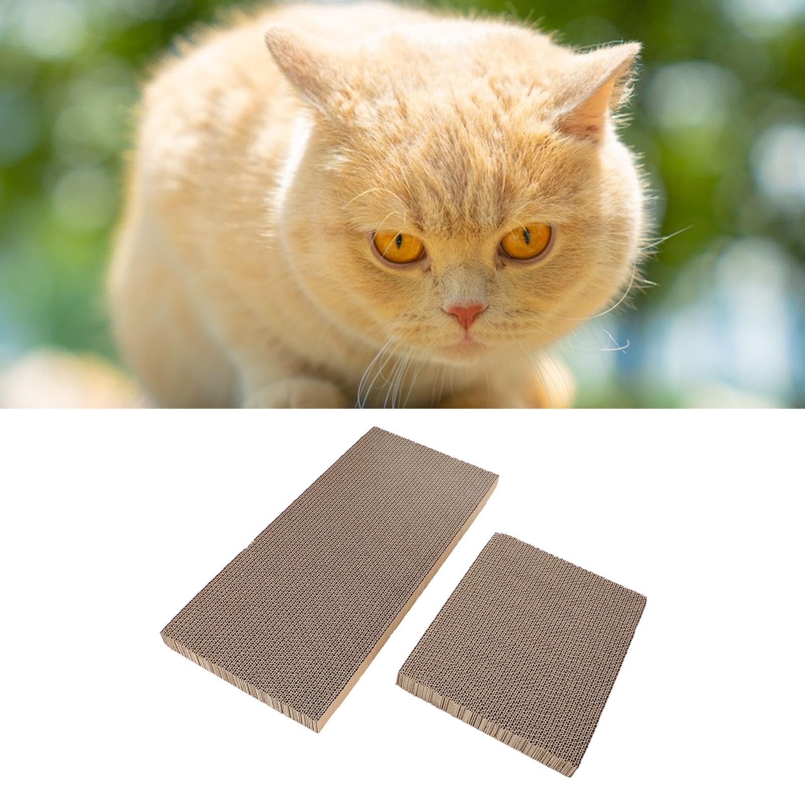 Tiragraffi per Gatti, Tiragraffi in Cartone Ondulato a Forma di L con Design Durevole e Facile Sostituzione per Gatti Che Vivono in Casa per Ridurre lo Stress e Prevenire Danni Ai Mobili (L)