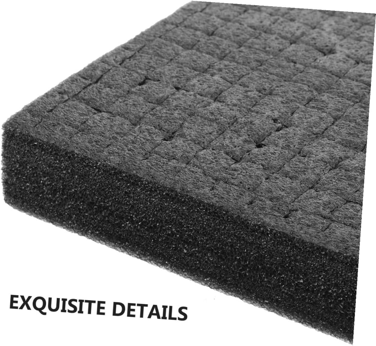 Black 500x300x30mm Grid Foam Insert Block, Multi-use Foam Padding Sheet for Packaging, Shock Absorption, and Tool Box Protection