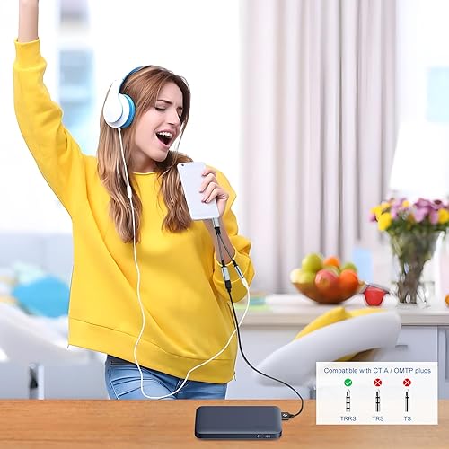 Miniatura 6 de Adaptador USB C a auriculares y cargador de 0.138 in, adaptador de audio USB C a auxiliar 2 en 1 para PD de 60 W, carga rápida para iPhone 15 Plus