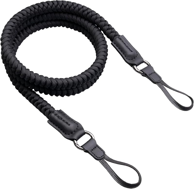 Camera Strap,Quick Release Camera Shoulder Strap | Paracord Woven Portable Camera Neck Strap, for SLR DSLR Digital Mirrorless Camera(Black)