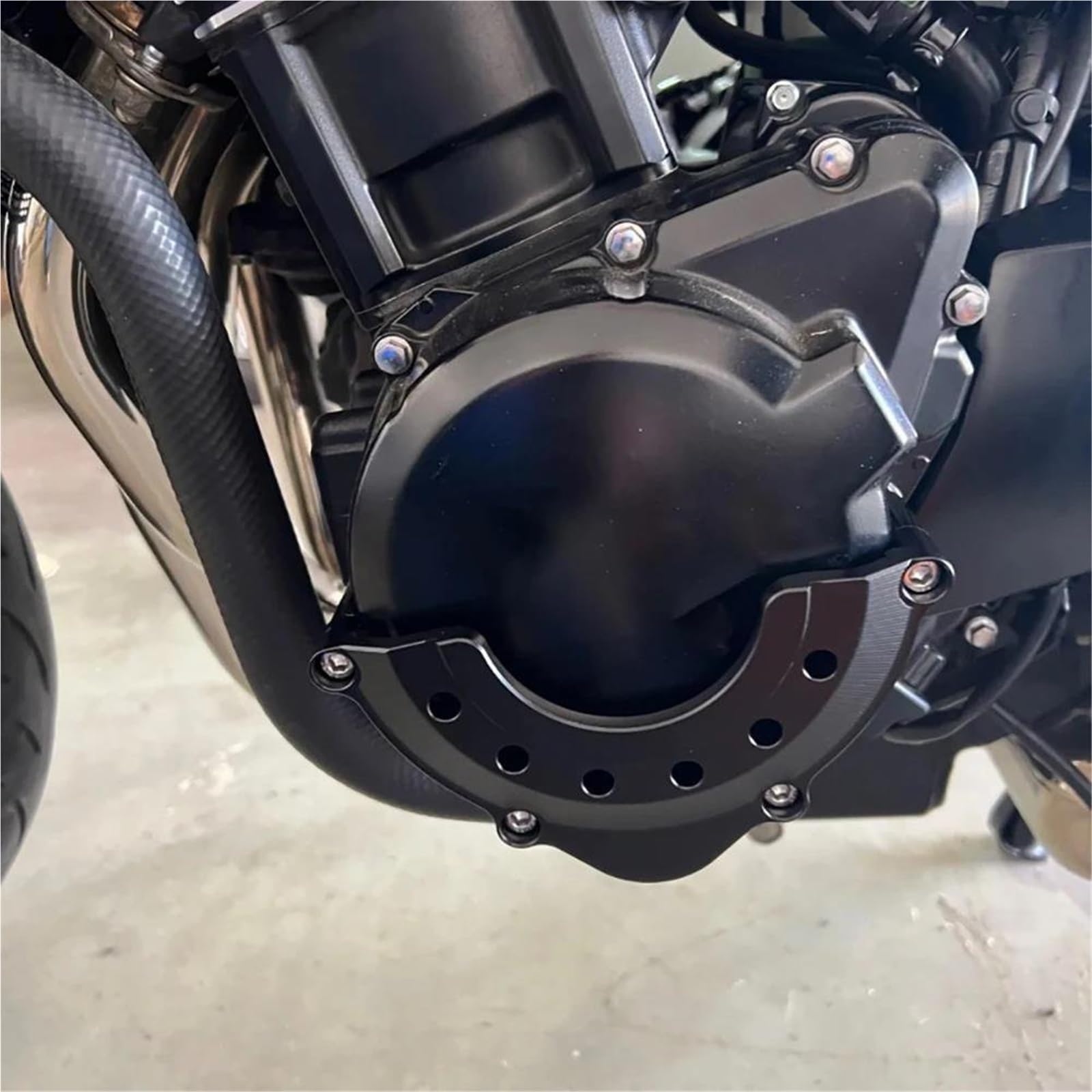 Motorrad-Motorschutz Für Z900RS Z 900 RS Cafe 2018–2023, Verkleidungs-Rahmengleiter, Sturzpads, Statorschutz, Zubehör Sturzschutz Sturzpads(SCHWARZ)