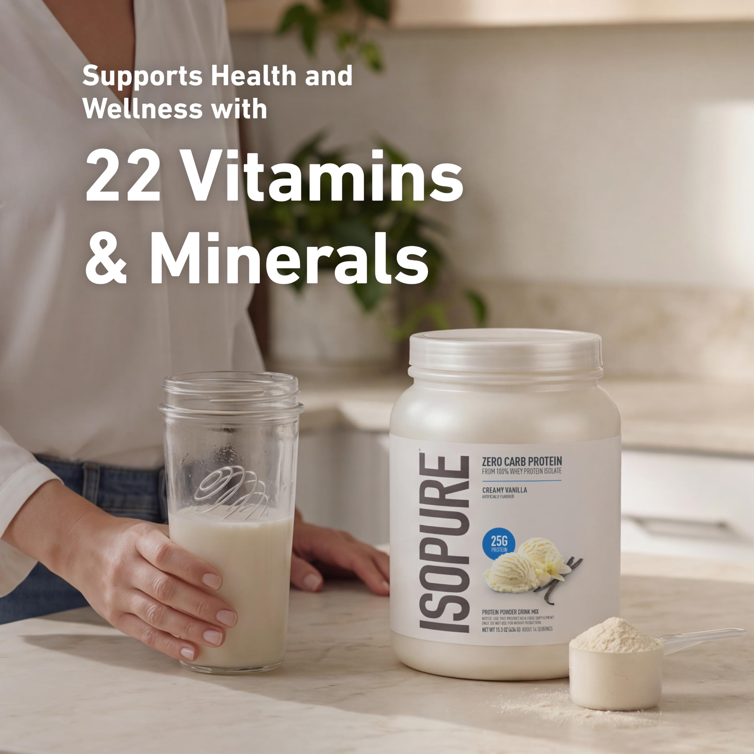 Isopure Zero Carb Whey Isolate Protein Powder, Creamy Vanilla 3 LB — Amazon image 5