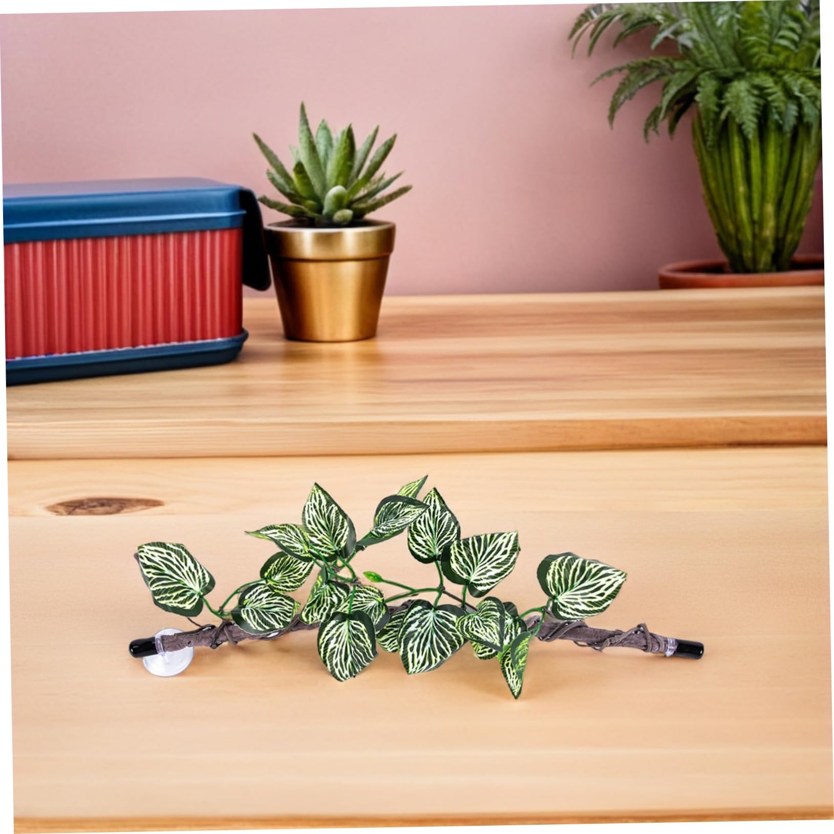 ORFOFE 2 Szt. Realistic Jungle Vines with Suction Cup for Reptile Tank Climbing Branches Flexible Terrarium Plant Decoration for Snakes Lizards Amphibians And Spiders