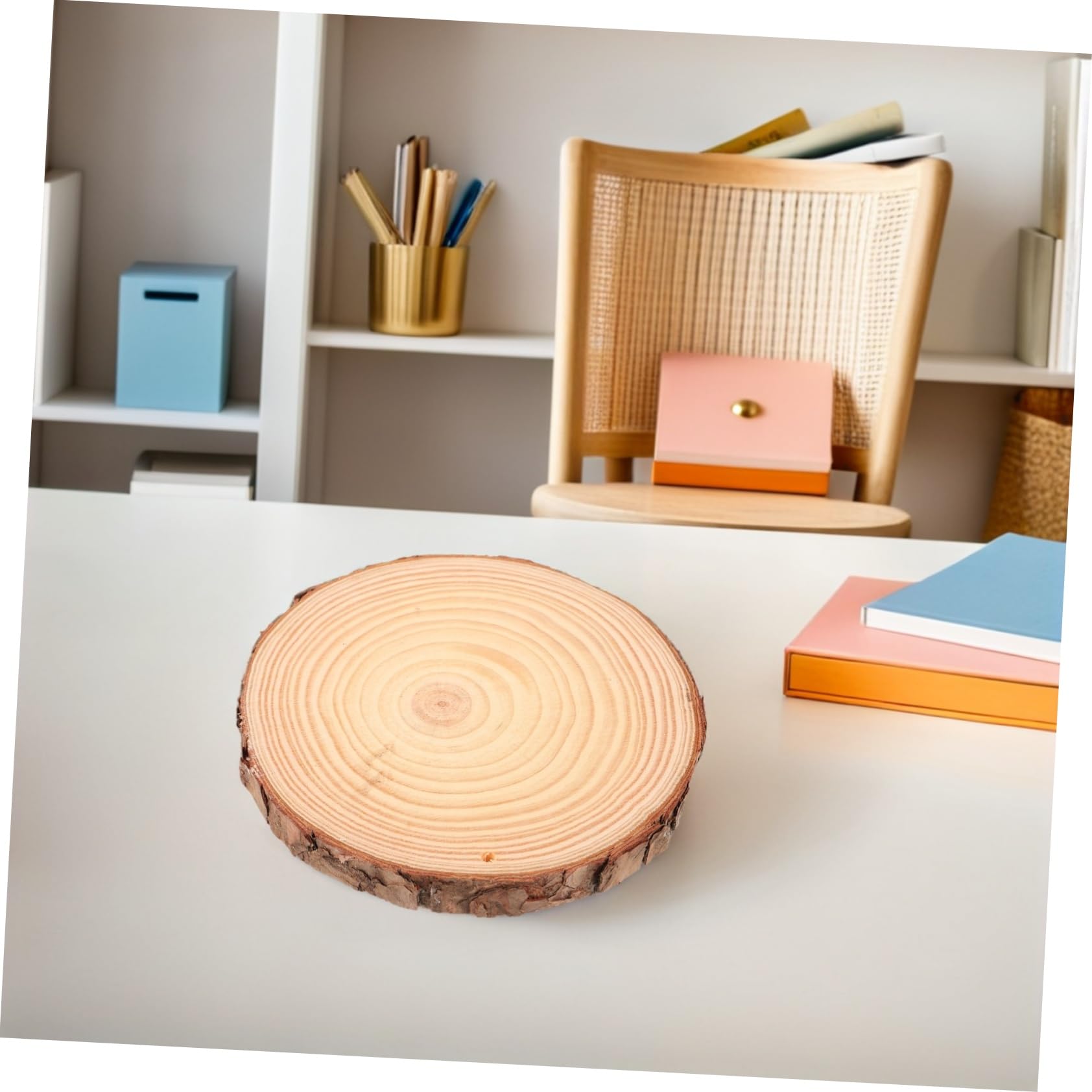 Gadpiparty 5pezzi Fette Di Legno Grezzo Rotonde Per Decorazioni Fai Da Te Dischi Di Legno Per Artigianato Superficie Liscia Per Dipingere