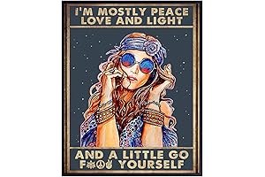 I'm Mostly Peace, Love and Light Wall Art