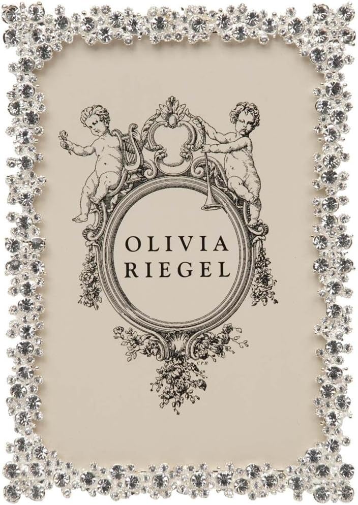 PRINCESS Austrian Crystal 4x6 frame by Olivia Riegel, Silver , 4x6