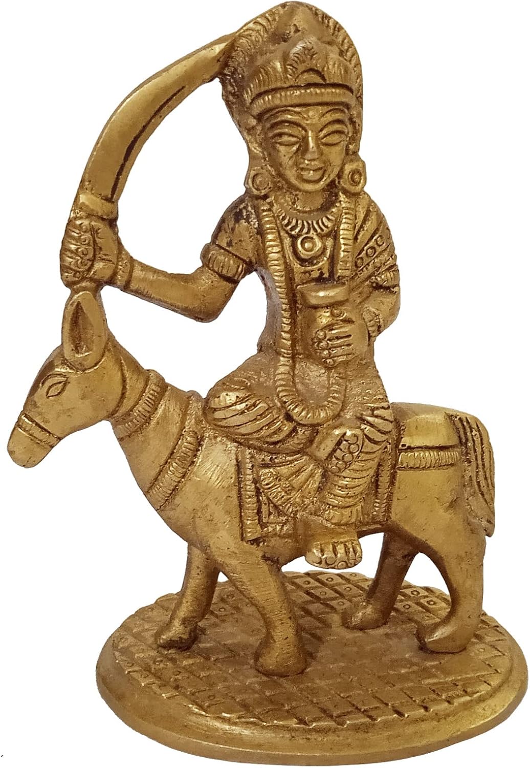 Purpledip Brass Idol Sheetla (Sitala Or Seetla) MATA: Incarnation of Parvati (12613)