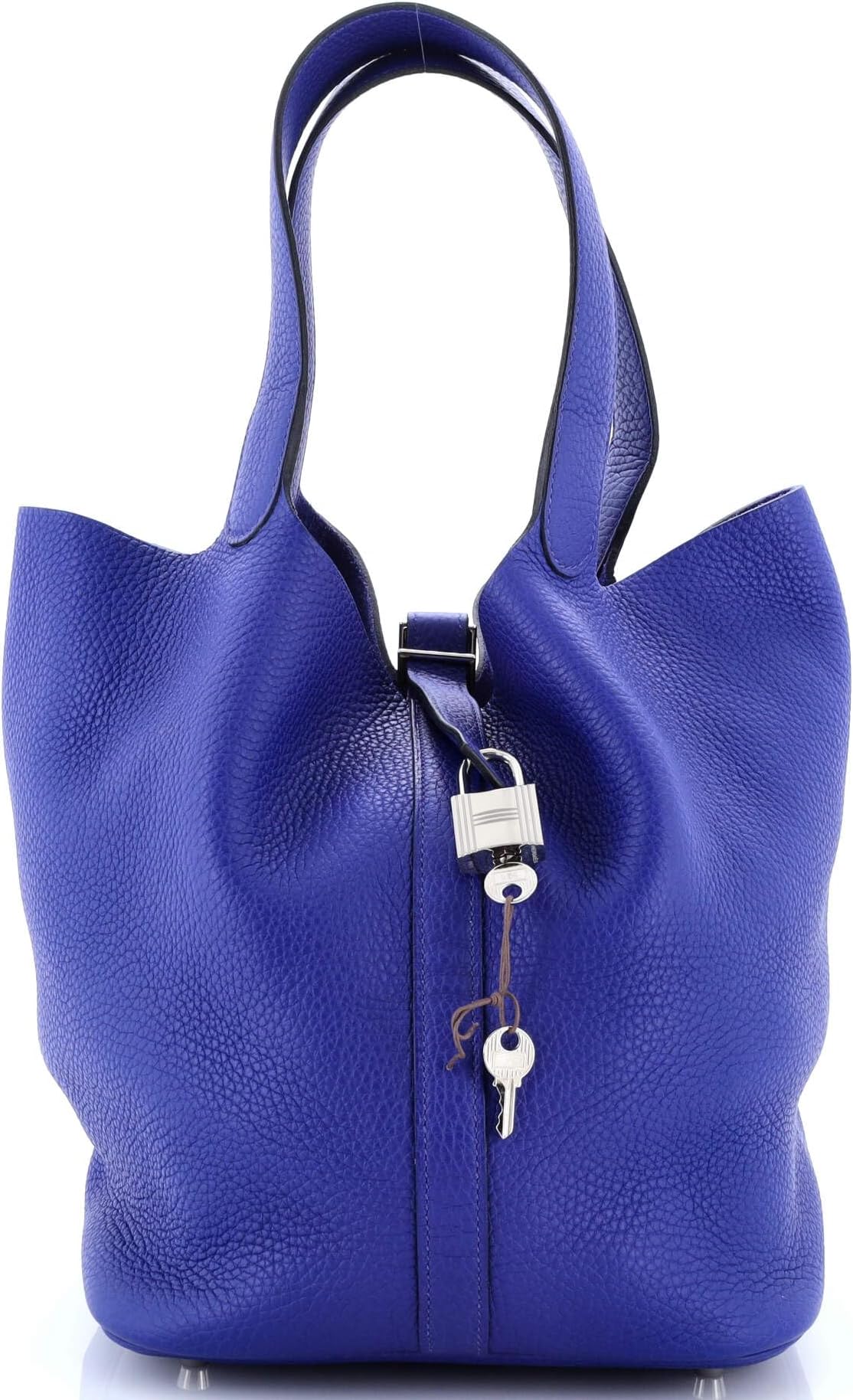 Pre-Loved Picotin Lock Bag Clemence GM, Bleu Electrique