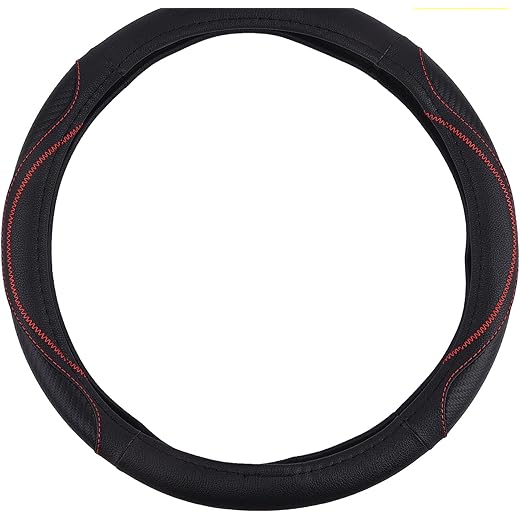 MICHELIN iFit Premium Steering Wheel Cover - Black & Red