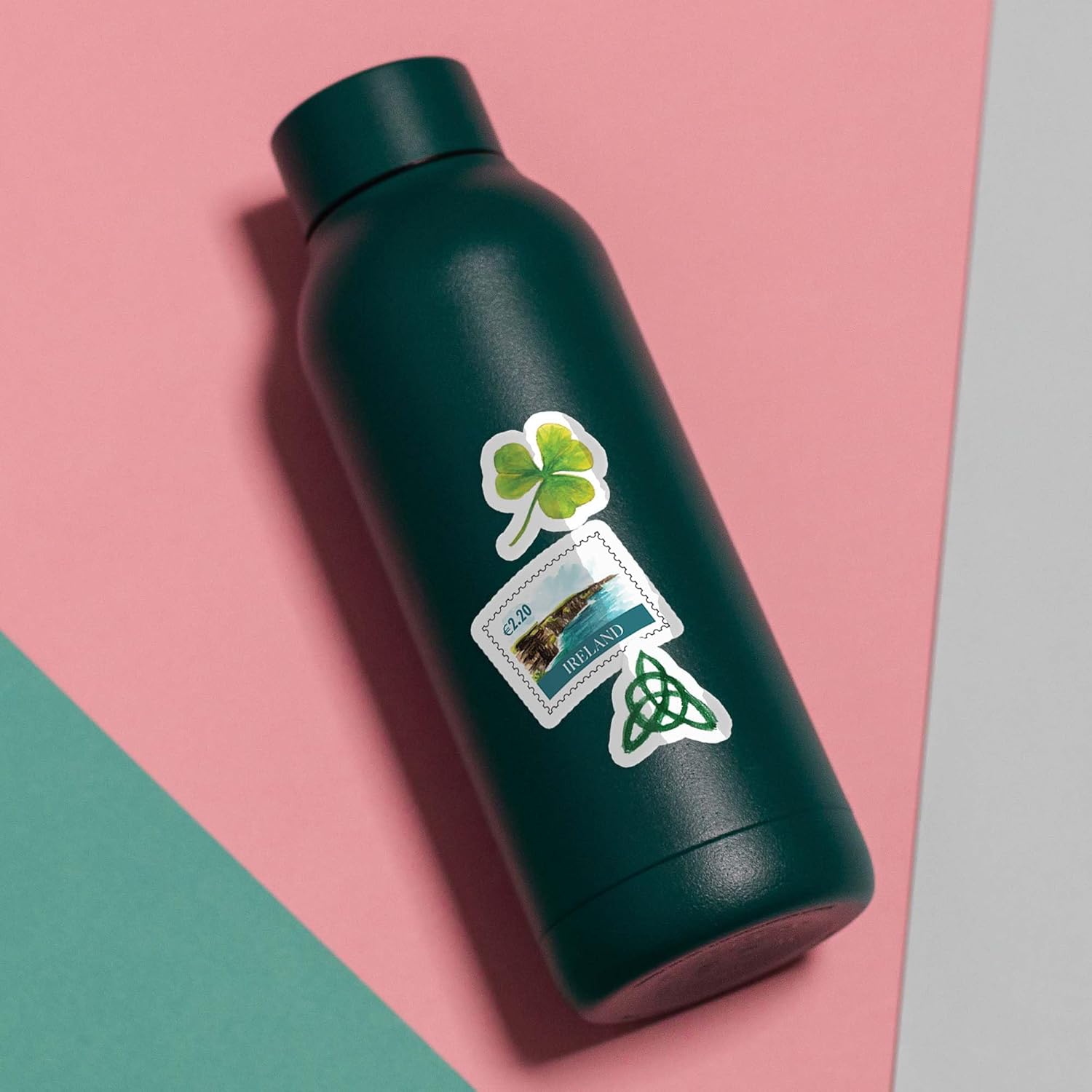 Navy Peony Emerald Ireland Travel Stickers (34pcs) — Irish Decals for Scrapbooks, Journals - Image 6