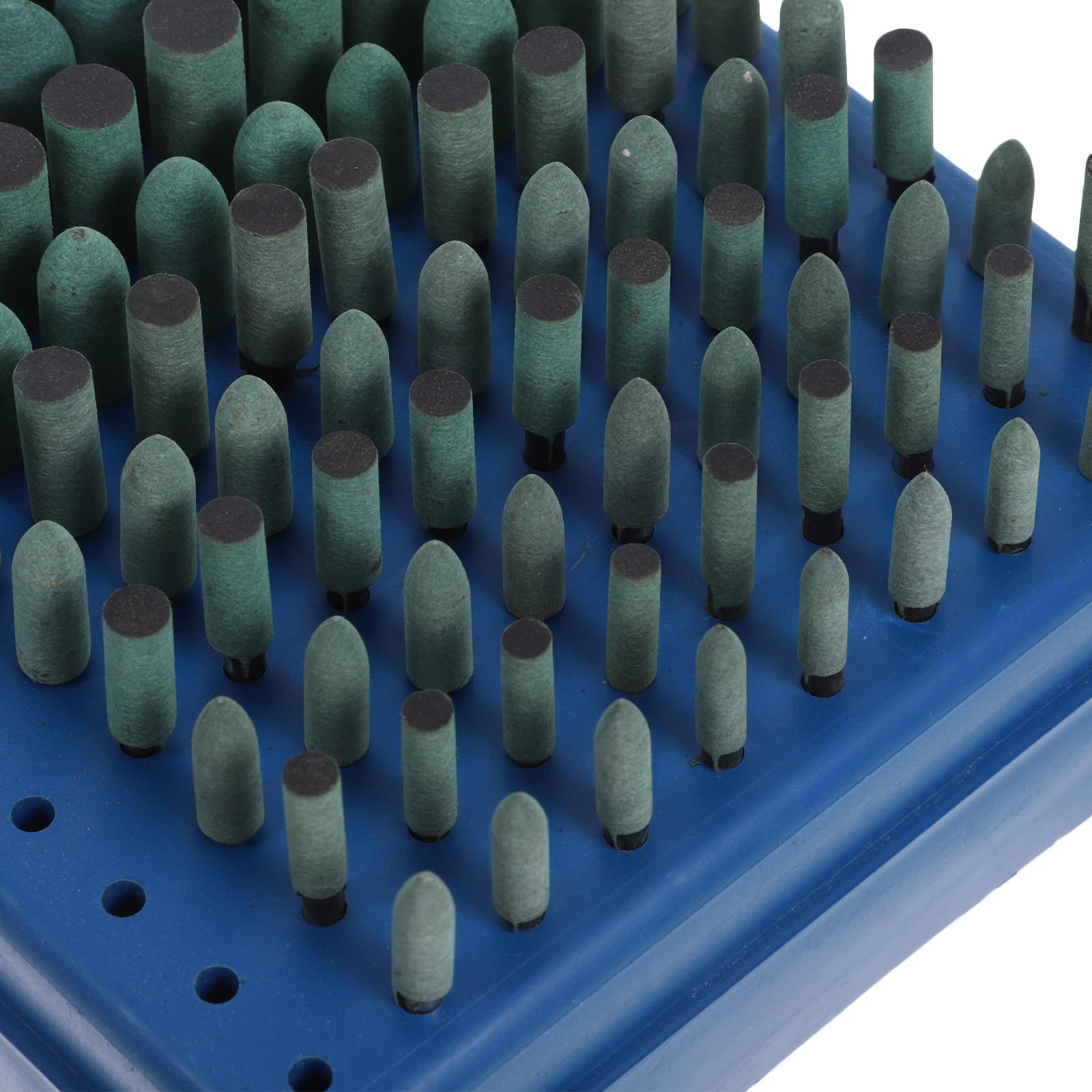 Pierres Abrasives Meules en Acier Inoxydable Set de 100 Montées Vertes en Caoutchouc Outil Pratique pour Ponçage Adaptées Bois pour Bricolage