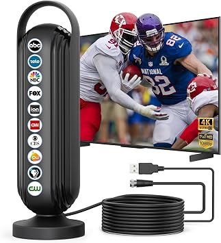 2025 TV Antenna for Local Channels Outdoor 999+ Miles Long Range Indoor/Outdoor tv Antenna for Smart 16.5ft Cable HD Antenna Supports 4K 8K1080p